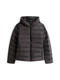 TJW SLIM HOOD PRNT DOWN JCKT EXT black
