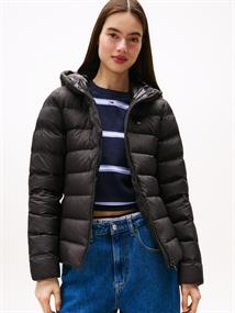 TJW SLIM HOOD PRNT DOWN JCKT EXT black