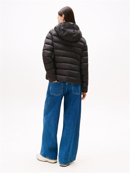 TJW SLIM HOOD PRNT DOWN JCKT EXT black