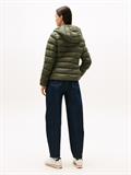 TJW SLIM HOOD PRNT DOWN JCKT EXT pewter green