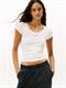 TJW SLIM IRREGULAR RIB SS ecru