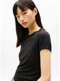 TJW SLIM JERSEY PICOT SS TEE black