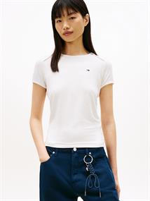 TJW SLIM JERSEY PICOT SS TEE ecru