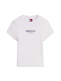 TJW SLIM LOGO 2 POINTELLE TEE ecru