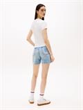 TJW SLIM LOGO 2 POINTELLE TEE ecru