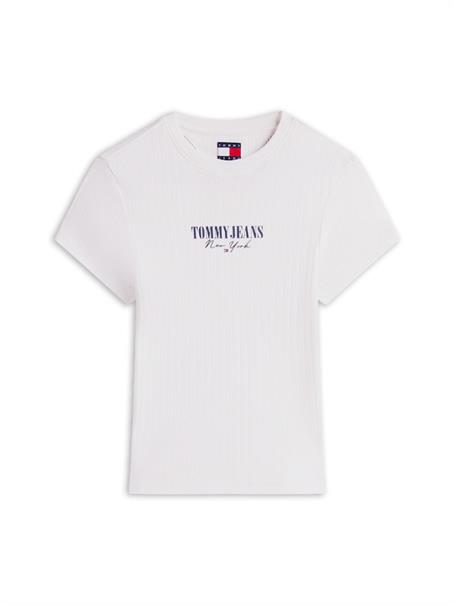 TJW SLIM LOGO 2 POINTELLE TEE ecru