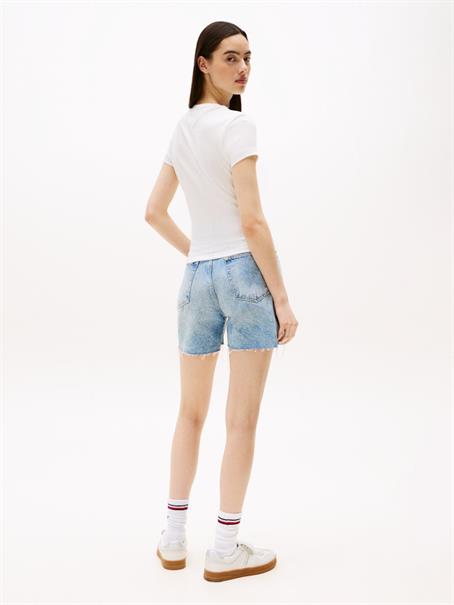 TJW SLIM LOGO 2 POINTELLE TEE ecru