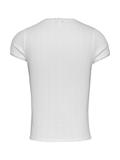 TJW SLIM POINTELLE RIB TEE ecru