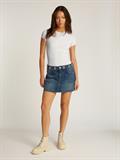 TJW SLIM POINTELLE RIB TEE ecru