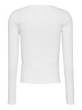 TJW SLIM POINTELLE RIB TEE LS ecru
