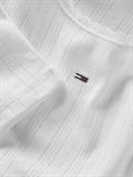 TJW SLIM POINTELLE RIB TEE LS ecru