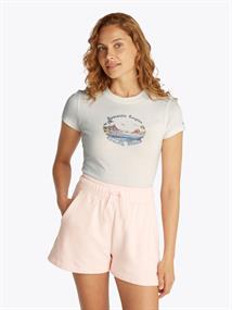 TJW SLIM ROMANCE TROPICS TEE EXT ecru