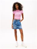 TJW SLIM SCRIPT LABEL SS TEE EXT carnival pink