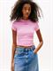 TJW SLIM SCRIPT LABEL SS TEE EXT carnival pink