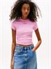 TJW SLIM SCRIPT LABEL SS TEE EXT carnival pink