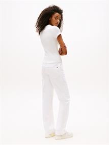 TJW SLIM SCRIPT LABEL SS TEE EXT ecru