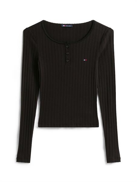 TJW SLIM SH IRREGULAR RIB LS black