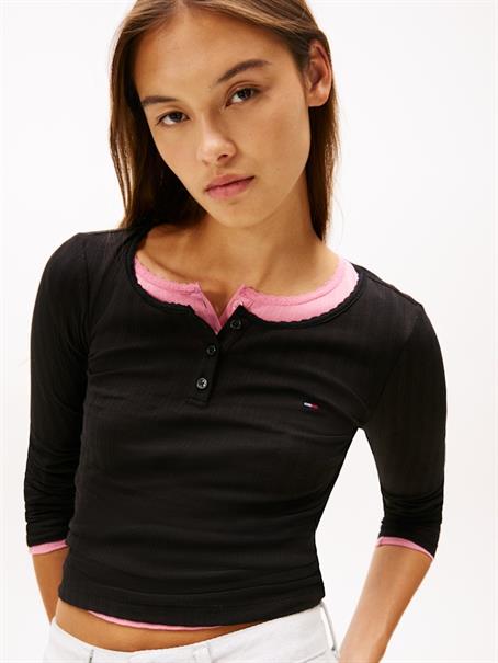 TJW SLIM SH IRREGULAR RIB LS black