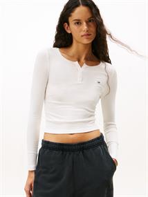TJW SLIM SH IRREGULAR RIB LS ecru