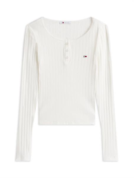 TJW SLIM SH IRREGULAR RIB LS ecru