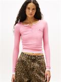 TJW SLIM SH IRREGULAR RIB LS mystic pink