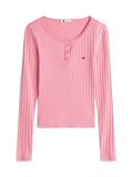 TJW SLIM SH IRREGULAR RIB LS mystic pink