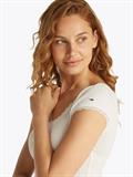 TJW SLIM SH POINTELLE SS TEE EXT ecru