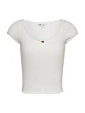 TJW SLIM SH POINTELLE SS TEE EXT ecru