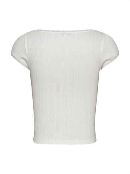 TJW SLIM SH POINTELLE SS TEE EXT ecru