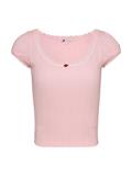 TJW SLIM SH POINTELLE SS TEE EXT precious pink
