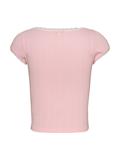 TJW SLIM SH POINTELLE SS TEE EXT precious pink