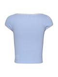 TJW SLIM SH POINTELLE SS TEE EXT sweet blue