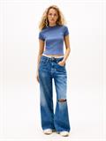 TJW SLIM SH SCRIPT TEE blue moment
