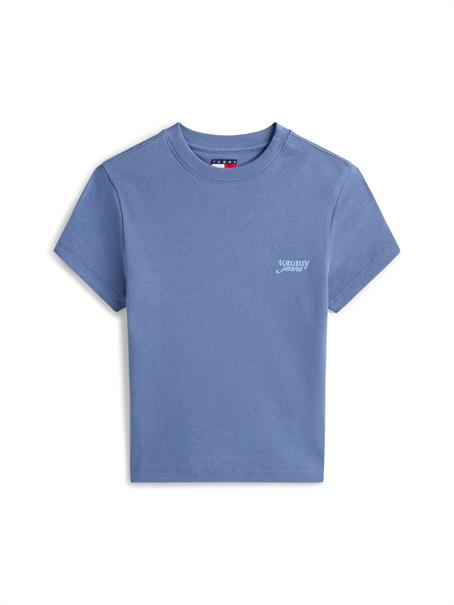 TJW SLIM SH SCRIPT TEE blue moment