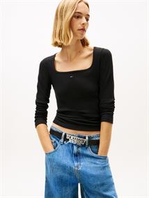 TJW SLIM SOFT RIB LS TEE black