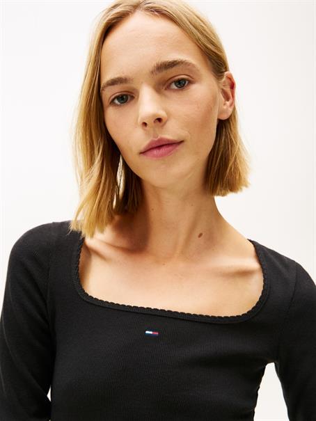 TJW SLIM SOFT RIB LS TEE black