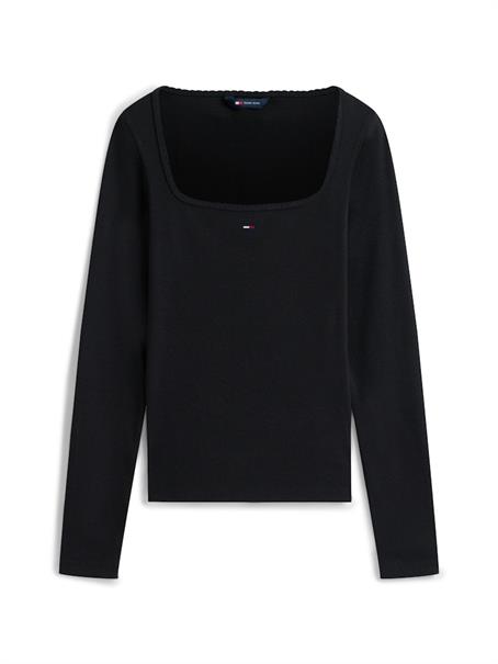 TJW SLIM SOFT RIB LS TEE black