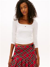 TJW SLIM SOFT RIB LS TEE ecru