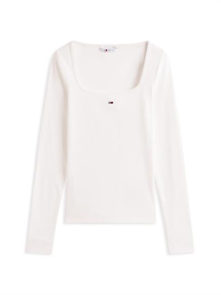 TJW SLIM SOFT RIB LS TEE ecru