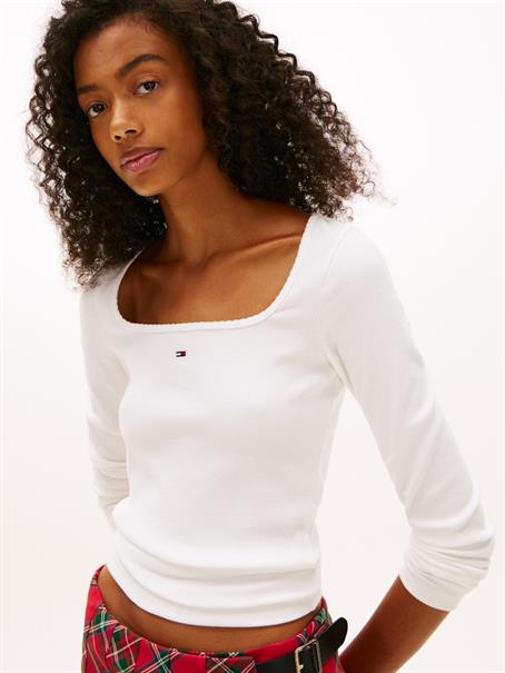 TJW SLIM SOFT RIB LS TEE ecru