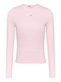 TJW SLIM STRIPE ESSENTIAL RIB LS ballet pink - stripe