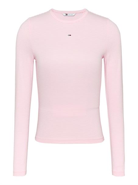 TJW SLIM STRIPE ESSENTIAL RIB LS ballet pink - stripe