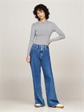 TJW SLIM STRIPE ESSENTIAL RIB LS dark night navy - stripe