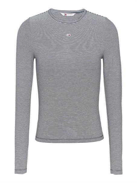 TJW SLIM STRIPE ESSENTIAL RIB LS dark night navy - stripe