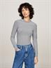TJW SLIM STRIPE ESSENTIAL RIB LS dark night navy - stripe