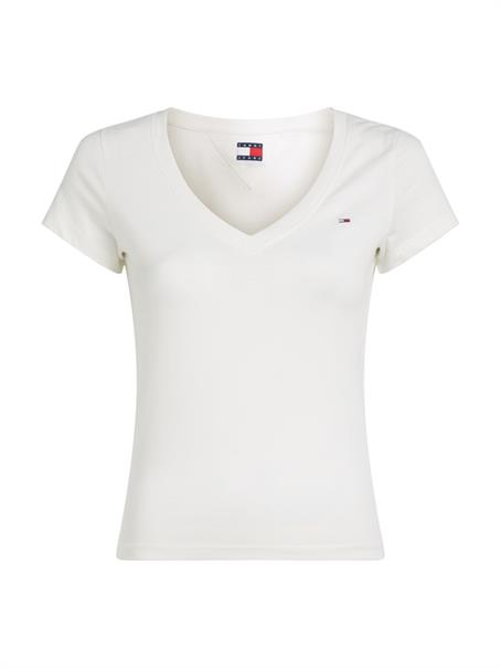 TJW SLIM V-NECK TEE ecru