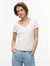 TJW SLIM V-NECK TEE ecru