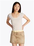 TJW SLIM VNECK GMD RIB SS ancient white