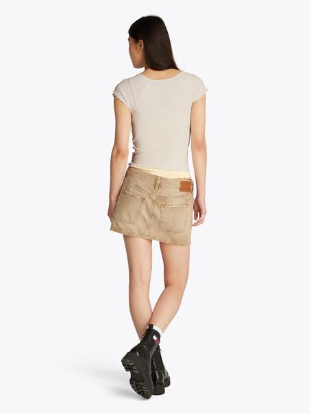 TJW SLIM VNECK GMD RIB SS ancient white