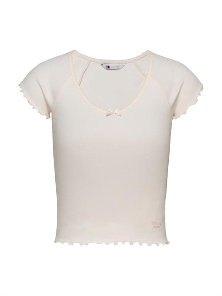 TJW SLIM VNECK GMD RIB SS ancient white